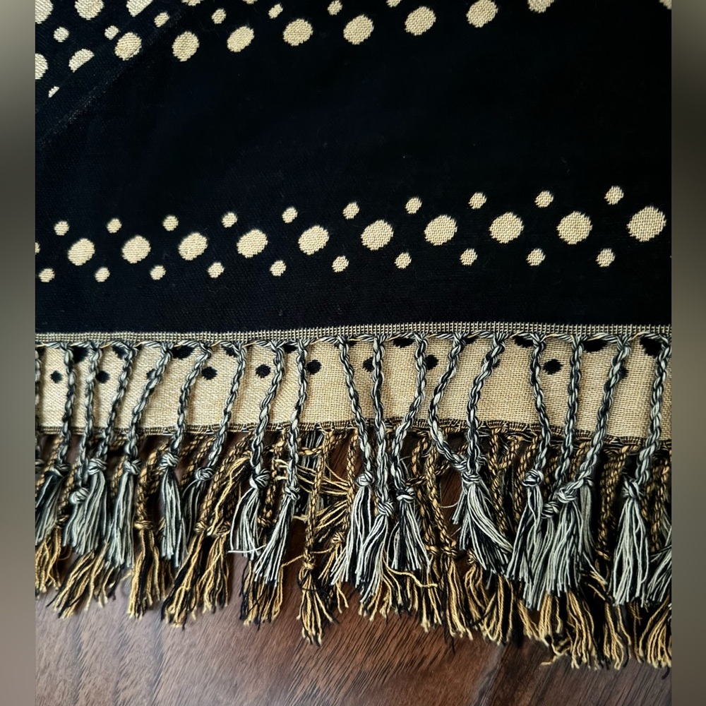 Beautiful Polka Dot Fringe Shawl Scarf